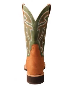 Twisted X Boots 'Twisted X' Men's 12" Horseman Western Square Toe - Tan / Dk Green 10 Twisted X Boots 'Twisted X' Men's 12
