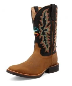 Twisted X Boots 'Twisted X' Men's 12" Hooey Western Square Toe - Peanut / Black