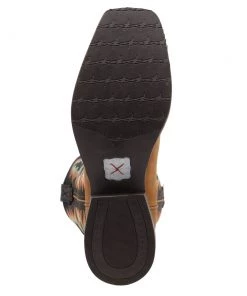 Twisted X Boots 'Twisted X' Men's 12" Hooey Western Square Toe - Peanut / Black