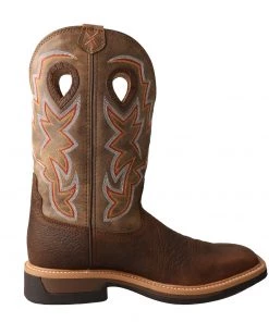 Twisted X Boots 'Twisted X' Men's 12" Lite Western Work Alloy Toe - Tan / Taupe / Brown