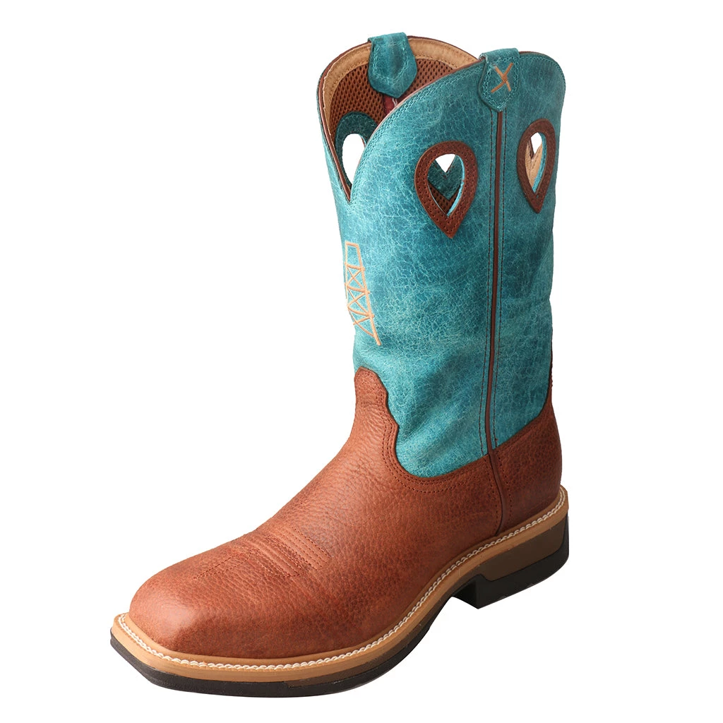 Twisted X Boots 'Twisted X' Men's 12" Lite Cowboy EH Alloy Comp Toe - Brown / Turquoise 3 Twisted X Boots 'Twisted X' Men's 12" Lite Cowboy EH Alloy Comp Toe - Brown / Turquoise