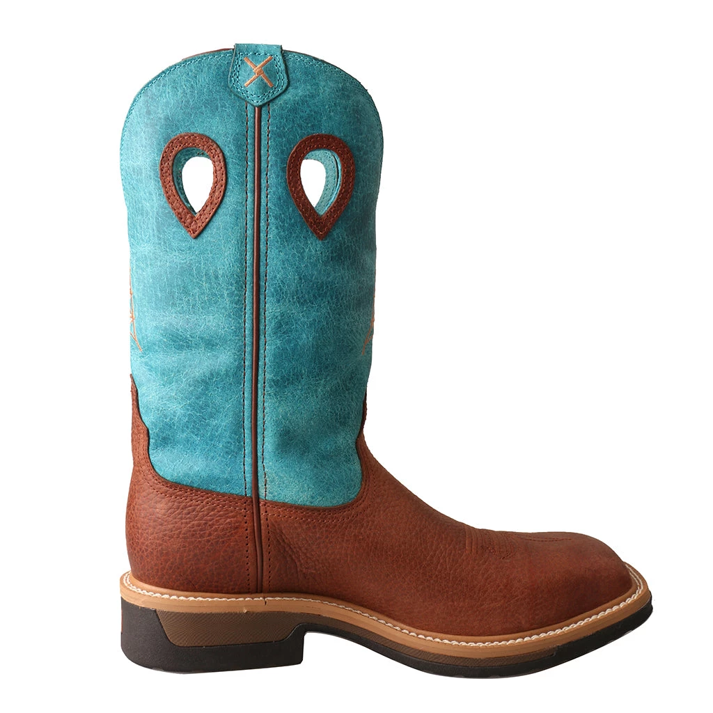 Twisted X Boots 'Twisted X' Men's 12" Lite Cowboy EH Alloy Comp Toe - Brown / Turquoise 6 Twisted X Boots 'Twisted X' Men's 12" Lite Cowboy EH Alloy Comp Toe - Brown / Turquoise
