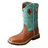 Twisted X Boots 'Twisted X' Men's 12" Lite Cowboy EH Steel Toe - Cognac / Turquoise