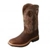Twisted X Boots 'Twisted X' Men's 12" Lite Western Work - Taupe / Bomber / Brown