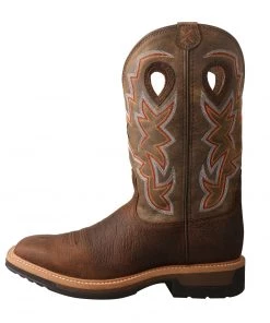 Twisted X Boots 'Twisted X' Men's 12" Lite Western Work - Taupe / Bomber / Brown