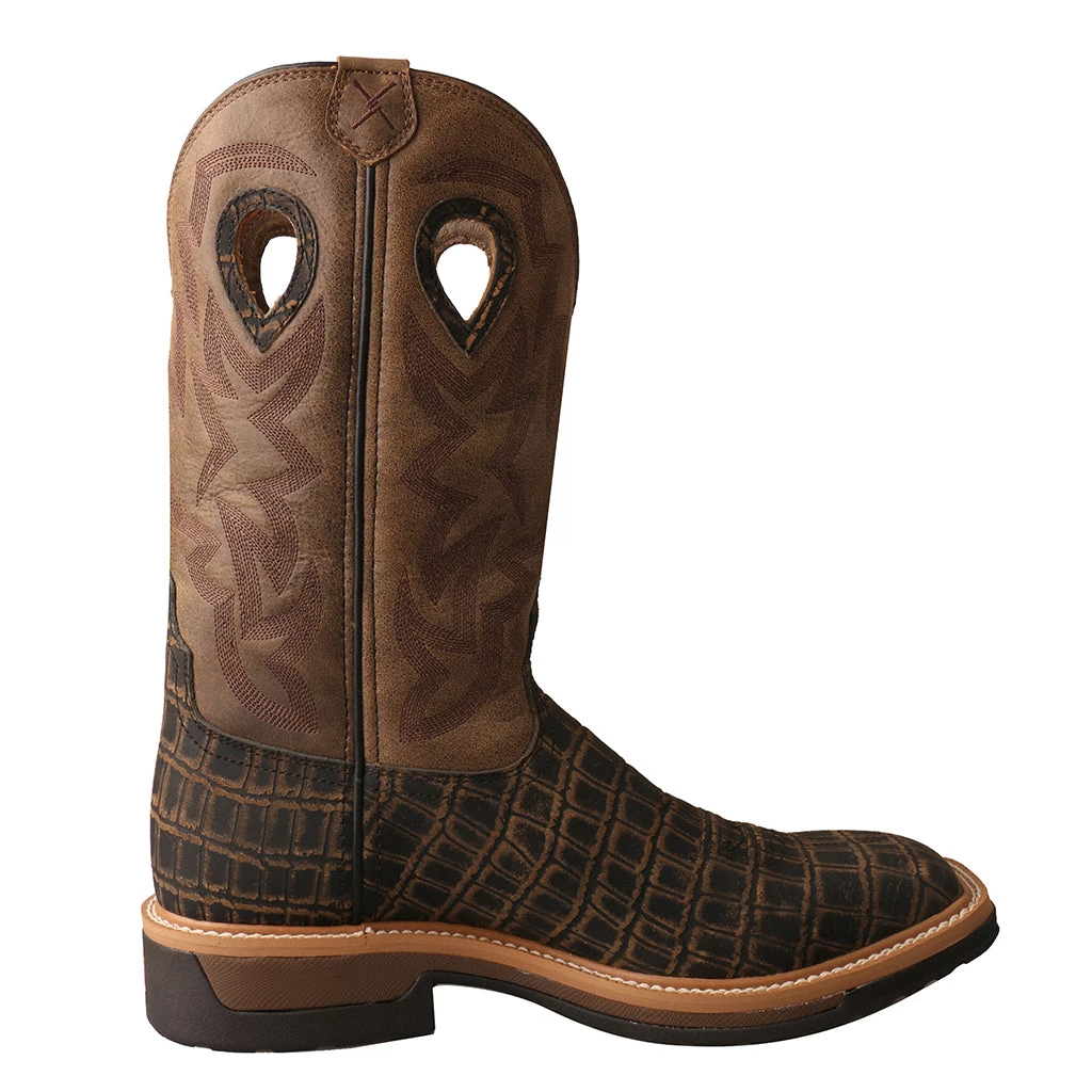 Twisted X Boots 'Twisted X' Men's Lite Cowboy Western Square Toe - Cayman Print / Bomber 6 Twisted X Boots 'Twisted X' Men's Lite Cowboy Western Square Toe - Cayman Print / Bomber