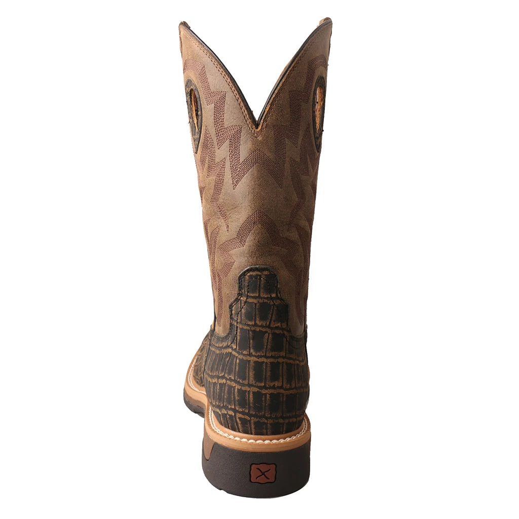 Twisted X Boots 'Twisted X' Men's Lite Cowboy Western Square Toe - Cayman Print / Bomber 7 Twisted X Boots 'Twisted X' Men's Lite Cowboy Western Square Toe - Cayman Print / Bomber
