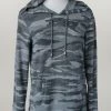 'Keren Hart' Women's Knit Camo Hoodie - Grey (ext. Sizes) 1 'Keren Hart' Women's Knit Camo Hoodie - Grey (ext. Sizes)