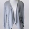 'Keren Hart' Women's Drawstring Cardigan - Heather Grey