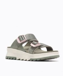 'Merrell' Women's Alpine Cush Slide Sandal - Lichen