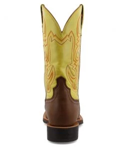 Twisted X Boots 'Twisted X' Men's 12" Ruff Stock Western Square Toe - Peanut / Lime 13 Twisted X Boots 'Twisted X' Men's 12