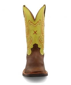Twisted X Boots 'Twisted X' Men's 12" Ruff Stock Western Square Toe - Peanut / Lime 12 Twisted X Boots 'Twisted X' Men's 12