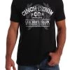 'Cinch' Men's Screen Print Logo Tee - Black