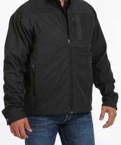 'Cinch' Men's Bonded Logo Concealed Carry Jacket - Black / Tan