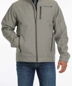 'Cinch' Men's Bonded Logo Conceal Carry Jacket - Stone