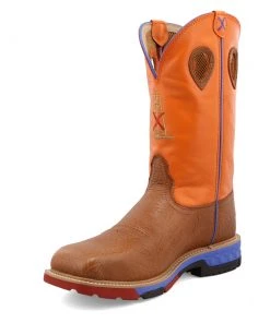 Twisted X Boots 'Twisted X' Men's 12" Western EH Alloy Toe - Tan / Orange