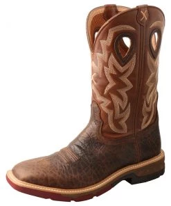 Twisted X Boots 'Twisted X' Men's 12" Cellstretch WP Western Square Toe - Smokey Chocolate / Spice