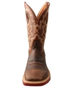 Twisted X Boots 'Twisted X' Men's 12" Cellstretch WP Western Square Toe - Smokey Chocolate / Spice