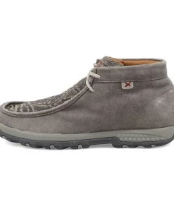 Twisted X Boots 'Twisted X' Men's Chukka Driving Moc - Grey / Grey Elephant