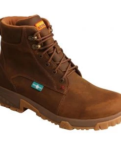 Twisted X Boots 'Twisted X' Men's 6" WP Work Soft Toe - Distressed Saddle