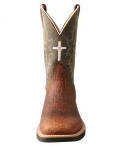 Twisted X Boots 'Twisted X' Men's 11" Tech-X Cellstretch Western Square Toe - Brown / Green