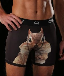 'Cinch' Men's 6" Squirrel Boxer Brief - Brown