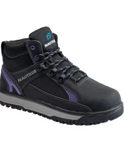 'Nautilus' Women's Urban Int. MetGuard EH SR Alloy Toe - Black / Purple