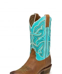 Justin Brands Sabrina Cognac - Turquiose / Tan