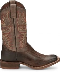 'Nocona' Women's 11" Sierra Western Square Toe - Antiqued Brown