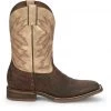 'Nocona' Men's 11" Henry Western Square Toe - Antiqued Brown Cowhide / Vintage Stone 2 'Nocona' Men's 11" Henry Western Square Toe - Antiqued Brown Cowhide / Vintage Stone