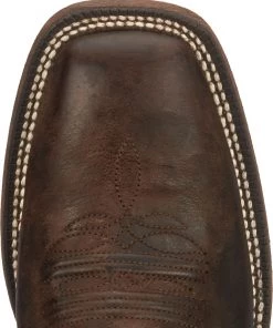 'Nocona' Men's 11" Henry Western Square Toe - Antiqued Brown Cowhide / Vintage Stone