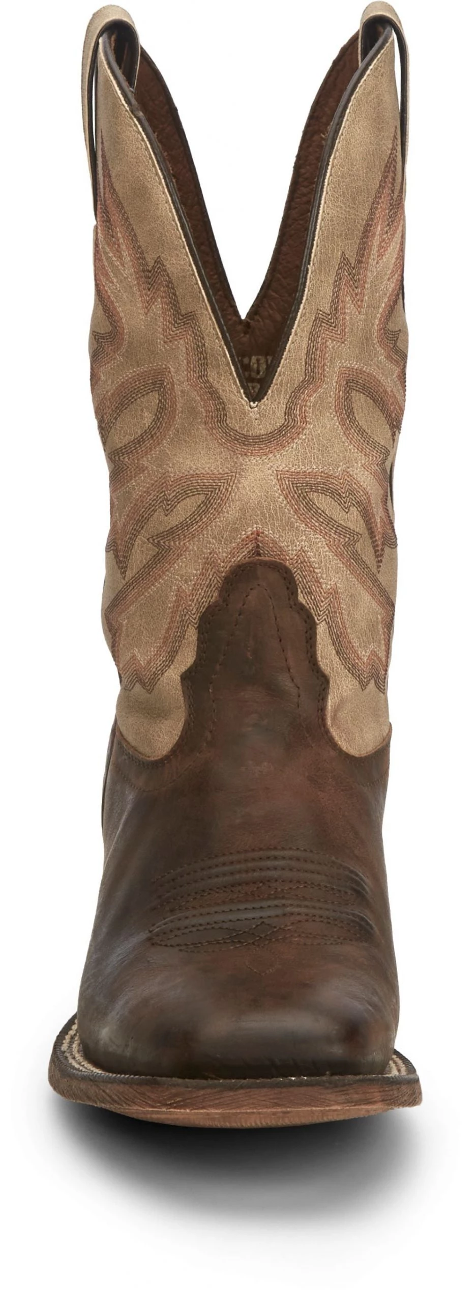'Nocona' Men's 11" Henry Western Square Toe - Antiqued Brown Cowhide / Vintage Stone 6 'Nocona' Men's 11" Henry Western Square Toe - Antiqued Brown Cowhide / Vintage Stone