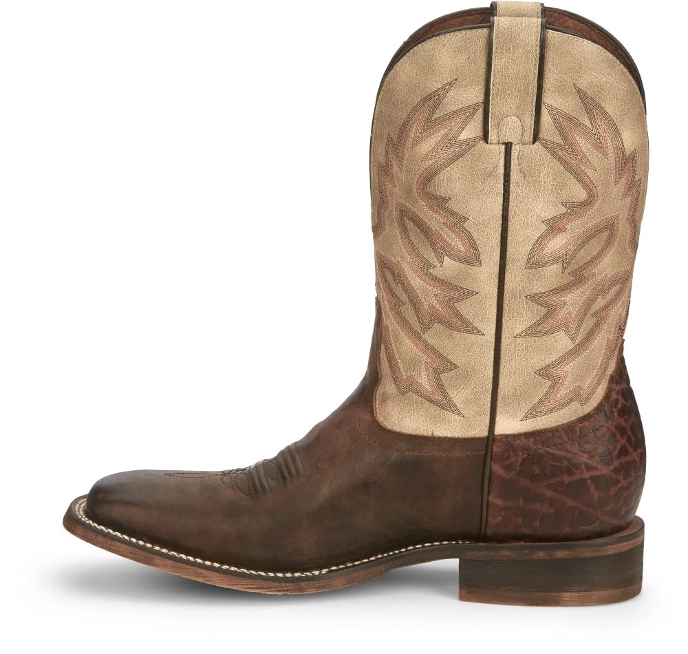'Nocona' Men's 11" Henry Western Square Toe - Antiqued Brown Cowhide / Vintage Stone 11 'Nocona' Men's 11" Henry Western Square Toe - Antiqued Brown Cowhide / Vintage Stone