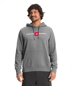 'The North Face' Men's Red's Pullover Hoodie - Medium Grey Heather