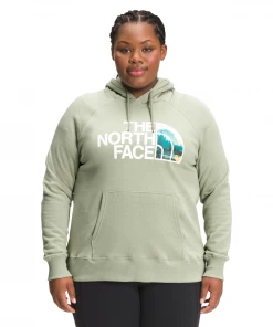 'The North Face' Women's Half Dome Pullover Hoodie - Tea Green (ext. Sizes)