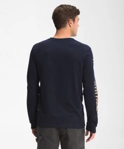 'The North Face' Men's Long Sleeve Hit T-Shirt - Aviator Navy