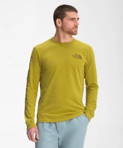 'The North Face' Men's Long Sleeve Hit T-Shirt - Matcha Green