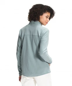 'The North Face' Women's TKA Glacier Full Zip - Silver Blue