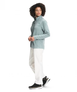 'The North Face' Women's TKA Glacier Full Zip - Silver Blue