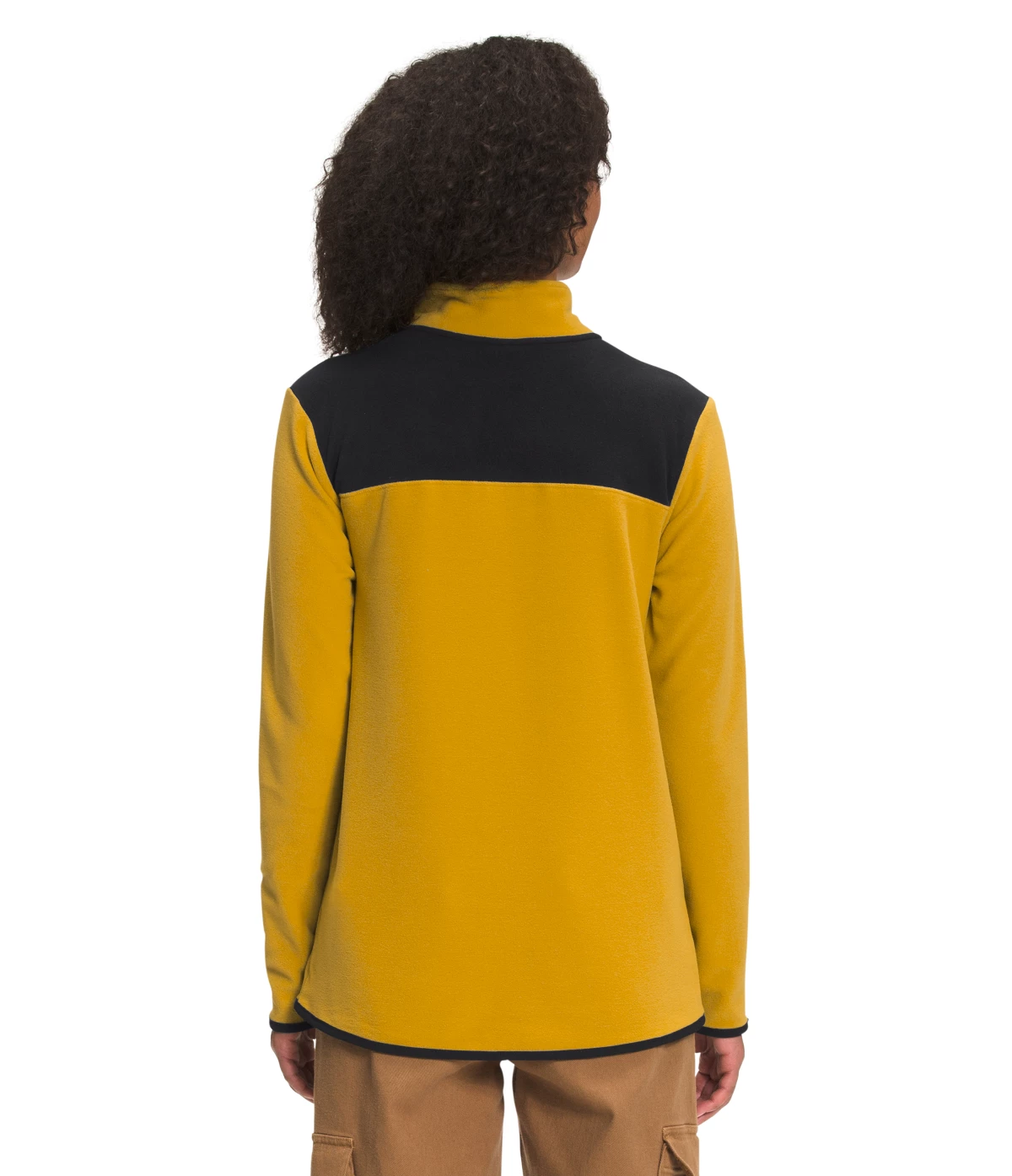 'The North Face' Women's TKA Glacier Snap Pullover - Arrowwood Yellow / TNF Black 4 'The North Face' Women's TKA Glacier Snap Pullover - Arrowwood Yellow / TNF Black