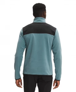 'The North Face' Men's TKA Glacier Snap Pullover - TNF Black / Goblin Blue