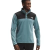 'The North Face' Men's TKA Glacier Snap Pullover - TNF Black / Goblin Blue
