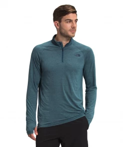 'The North Face' Men's Wander 1/4 Zip - Monterey Blue Heather
