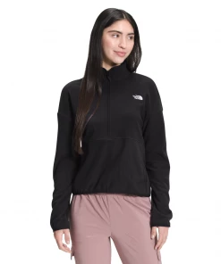 'The North Face' Women's TKA Glacier Crop Pullover - TNF Black