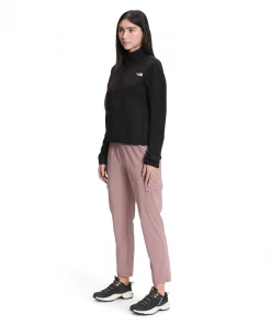 'The North Face' Women's TKA Glacier Crop Pullover - TNF Black