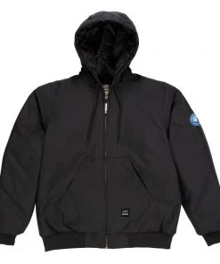 'Berne' Men's Icecap Arctic Insulated WP Hooded Jacket - Black