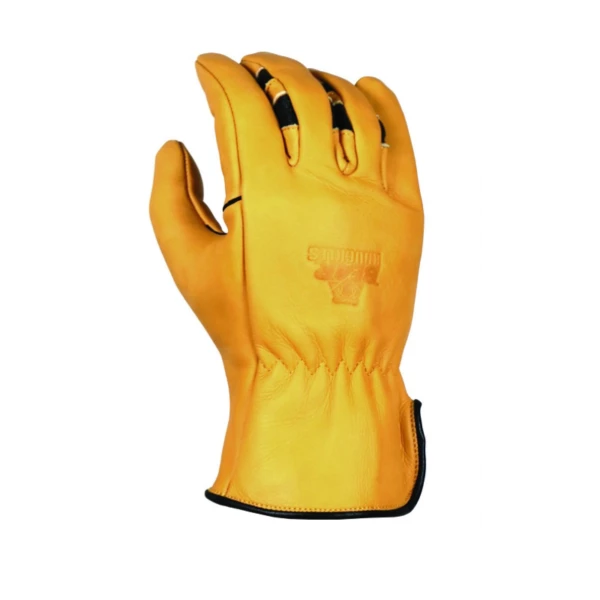 BEAR KNUCKLES LLC 'Bear Knuckles' Double Wedge™ Regular Duty Cowhide Driver Glove - Yellow Men 3 BEAR KNUCKLES LLC 'Bear Knuckles' Double Wedge™ Regular Duty Cowhide Driver Glove - Yellow Men