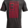 'Under Armour' Men's New Freedom Flag T-Shirt - Charcoal Medium Heather / Red