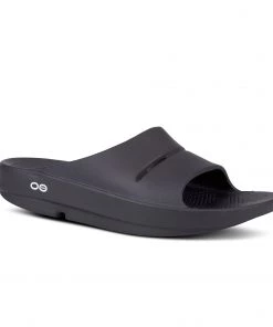 'OOFOS' Unisex OOahh Slide Sandal - Black Shoes & Boots