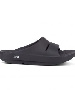 'OOFOS' Unisex OOahh Slide Sandal - Black Shoes & Boots